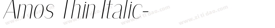 Amos Thin Italic字体转换